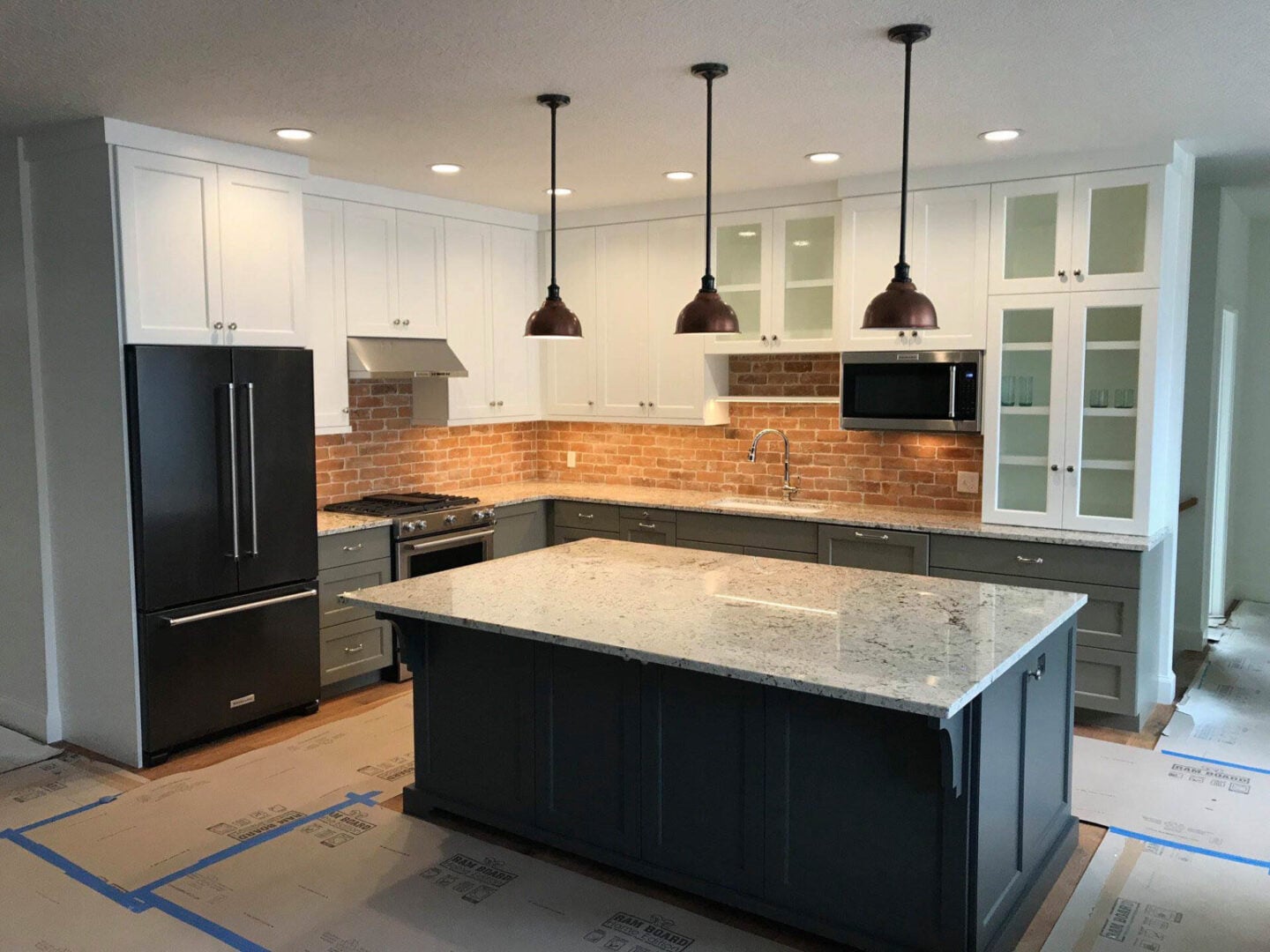 Kitchen Remodel Wiring Kitchen remodel with recessed lighting and hanging lights in Sandy, UT