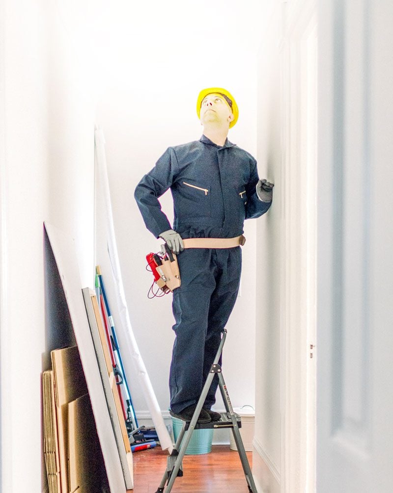 Electrical Contractor installing new lights in Sandy Utah